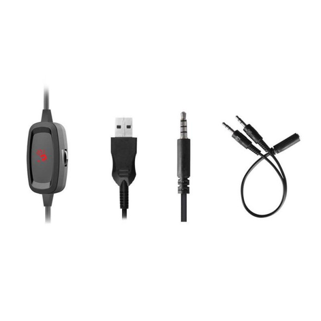 Ігрові навушники з мікрофоном, LED, USB